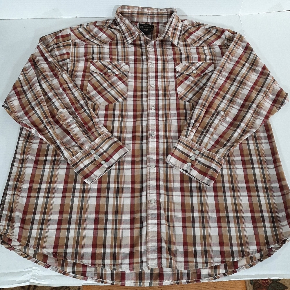 High Noon Plaid Pearl Snap Western Shirt